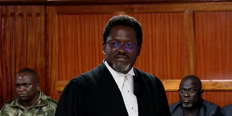 Lawyer Kioko Kilukumi during Obado's Mitigation hearing held at Milimani Law Courts on Wednesday, September 16, 2026. PHOTO/ SCREENGRAB