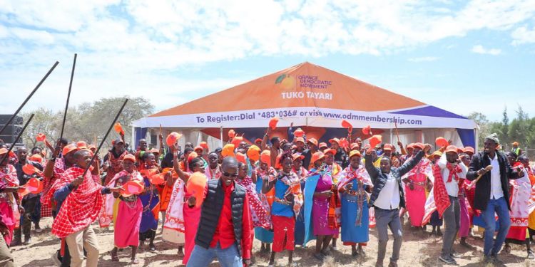 Homabay Governor Gladys Wanga during ODM Grassroots mobilisation. PHOTO/X