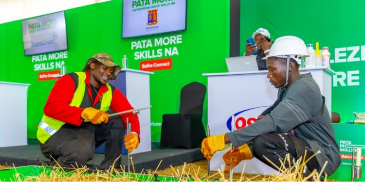 Farmers in Githunguri, Kiambu County during the Safaricom event PHOTO/File
