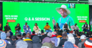 Farmers in Githunguri, Kiambu County during the Safaricom event PHOTO/File