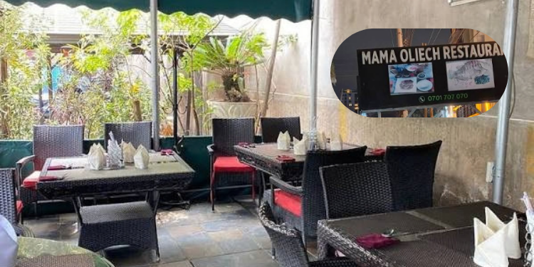 A photo showing the interior of Mama Oliech Restaurant in Kilimani. Photo/ Mama Oliech Restaurant 