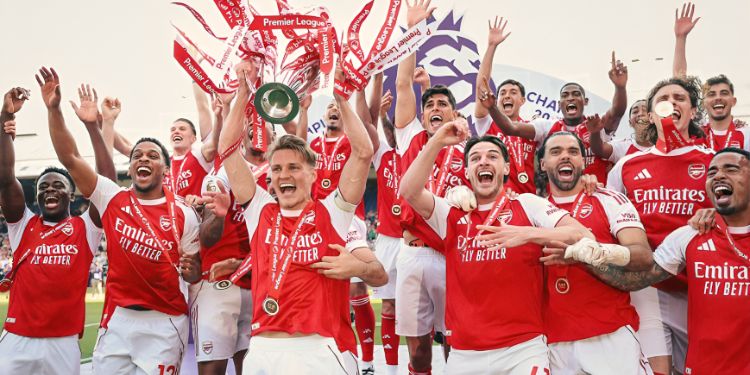 Arsenal, The 2025/2026 Premier League Champions. PHOTO/ ARSENAL