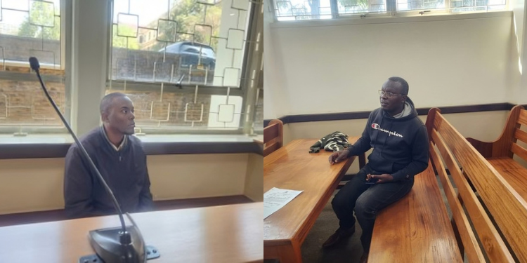 Collage photo showing Kenneth Mwiti and Daniel Mukoya while appearing before the Milimani Court . Photo/ EACC