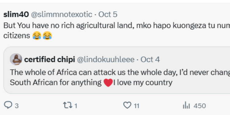 Image showing part of the roasting between Kenyans and South Africans. Photo/ File