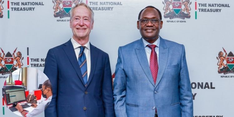 Ambassador of Sweden to Kenya Håkan Åkesson alongside PS Dr. Chris Kiptoo. PHOTO/ X