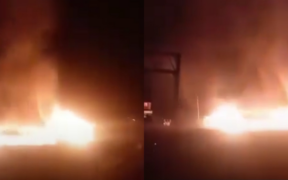 Fuel Tanker Explodes at Sachangwan Along Nakuru-Eldoret Highway. PHOTO/ Screengrab