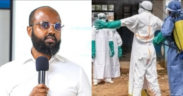 A photo collage of the Kenya Red Cross Society Secretary General Dr. Ahmed Idris addressing executive directors of sub-recipient organizations on August 13, 2024, in Mombasa during a meeting on the Global Fund HIV Grant Cycle 7 (GC7) and Ebola PPE PHOTO/ Kenya Red Cross/ Talk Africa