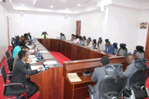 The National Assembly’s Public Petitions Committee Members during the discussion on removal of Asbestos on government buildings in Nairobi. PHOTO/ Parliament of Kenya, Facebook. 