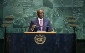 President William Ruto delivering Kenya’s National Statement at the General Assembly Debate of the United Nations in New York on September 24, 2025. PHOTO/ Ruto X