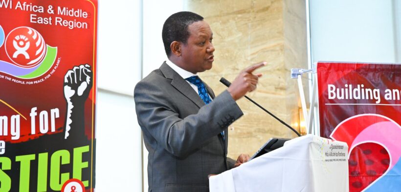 A photo of Labor CS Dr. Alfred Mutual in previous conference. PHOTO/Mutua X.