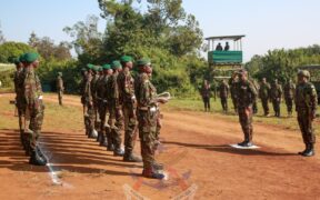 A photo of troops ready for carrying out UN missions