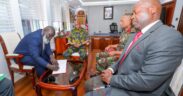 Chief of the Defence Forces (CDF), General Charles Kahariri, hosted the Special Representative of the Chairperson of the African Union Commission (SRCC) for Somalia and Head of the African Union Support and Stabilisation Mission in Somalia (AUSSOM), Ambassador El-Hadji Ibrahima Diene, at Defence Headquarters in Nairobi.