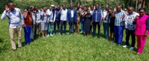 Former DP Rigathi Gachagua with a section of Murang’a MCAs at his home. PHOTO/ Gachagua X