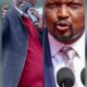 A photo collage of Rigathi Gachagua and Moses Kuria