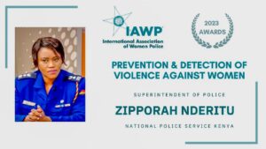 Ms. Zipporah Nderitu, SSP, Police Advisor at the International Peace Support Training Centre (IPSTC). PHOTO/ NPS X 