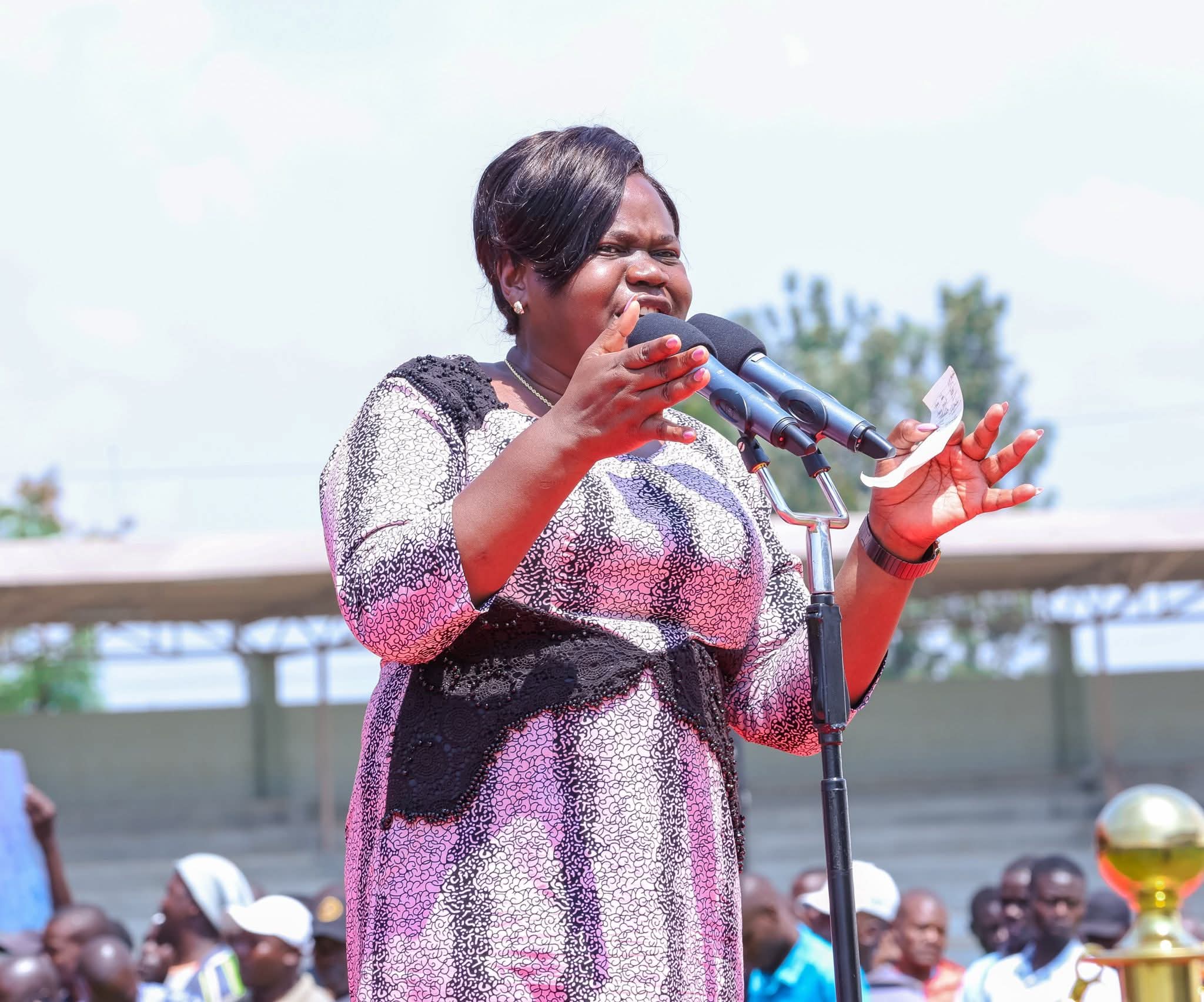 Homa Bay County Governor at Ogande Girls' National School on September 5, 2025. PHOTO/ Wanga X Account