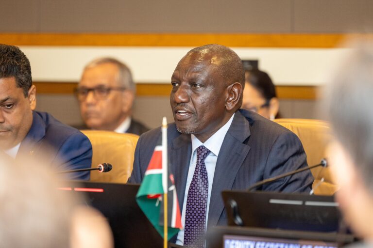 President Ruto speaking about Kenyan-led mission in Haiti. PHOTO/ Ruto X