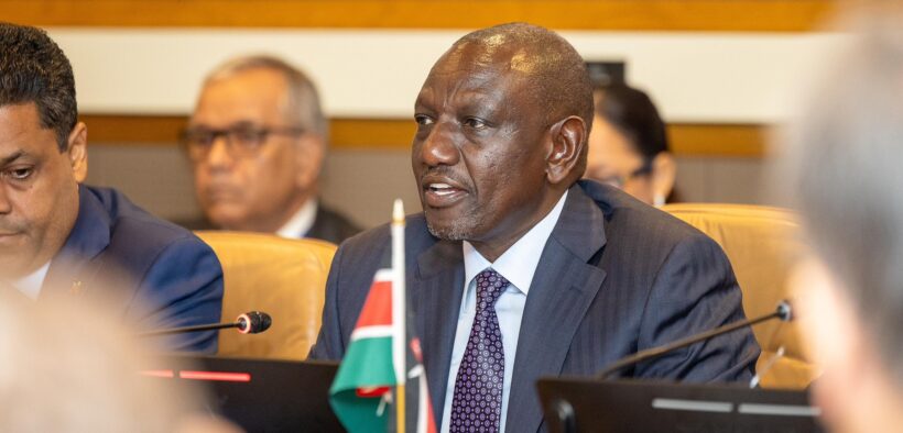 President Ruto speaking about Kenyan-led mission in Haiti. PHOTO/ Ruto X