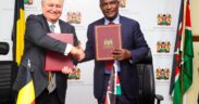 A collage of National Treasury CS Mbadi and Ambassador Peter Maddens during the signing of DTA on September 30, 2025. PHOTO/ Mbadi X