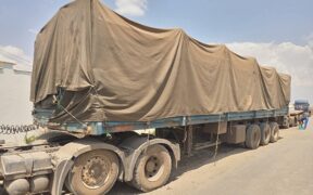 A picture of transit vehicle ferrying goods Photo/FB