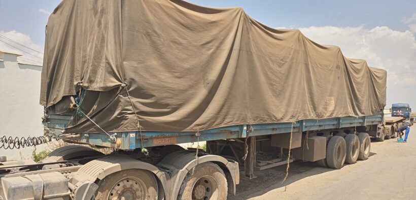 A picture of transit vehicle ferrying goods Photo/FB