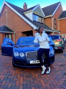 Akothee posing while at the UK Photo/File/FB
