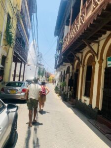 A picture of people strolling around Old Town Mombasa Image/FB