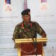Brigadier M. Leriari, Director of the Directorate of Military Veterans, speaking during the event. PHOTO/KDF.