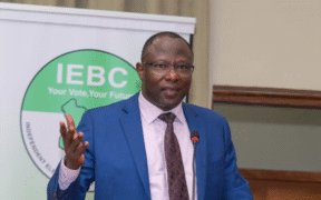 IEBC) Chairperson Erastus Edung Ethekon
