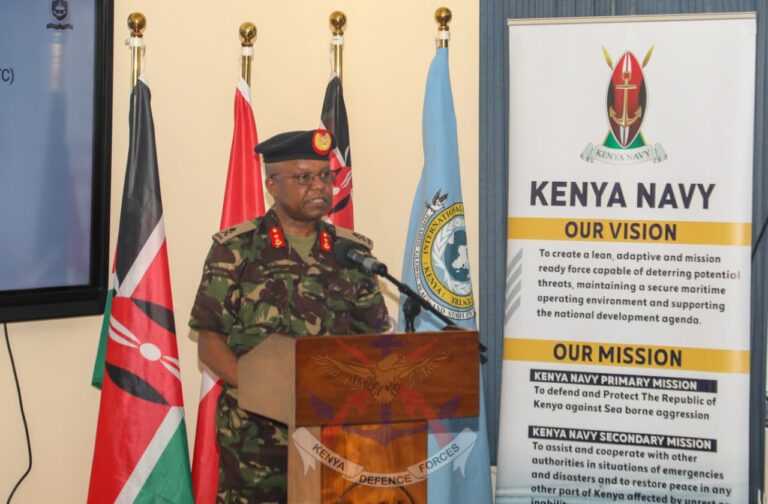 Commander Kenya Navy, Major General Paul Otieno, officially inaugurated the Women Leadership Development Course at the Kenya Naval Training College, Mtongwe, in Mombasa County.