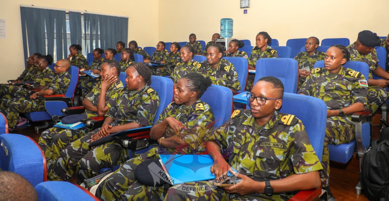 Commander Kenya Navy, Major General Paul Otieno, officially inaugurated the Women Leadership Development Course at the Kenya Naval Training College, Mtongwe, in Mombasa County.