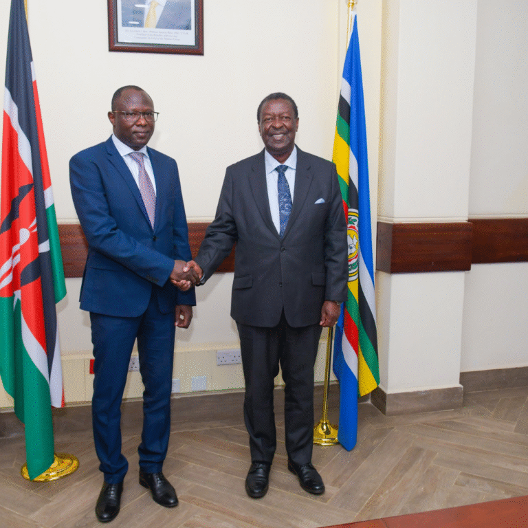 Prime CS Musalia Mudavadi with IEBC Chairperson Erastus Ethekon after a meeting on September 12, 2025. PHOTO/IEBC.