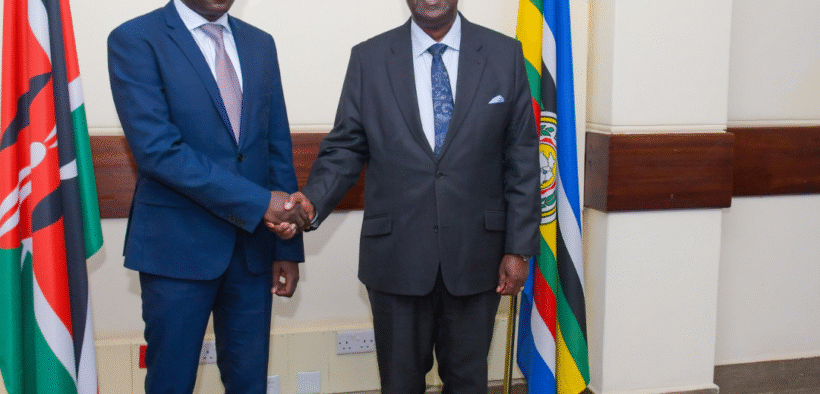 Prime CS Musalia Mudavadi with IEBC Chairperson Erastus Ethekon after a meeting on September 12, 2025. PHOTO/IEBC.