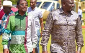 File image of President William Ruto with Siaya Governor James Orengo.