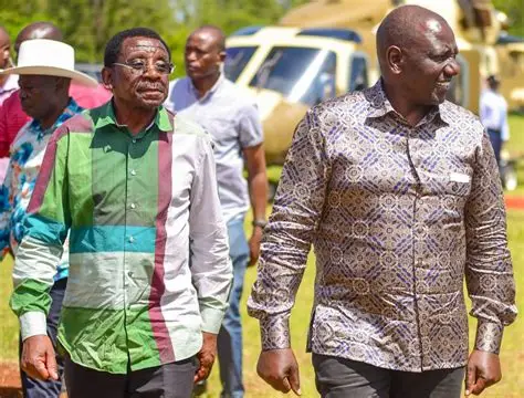 File image of President William Ruto with Siaya Governor James Orengo.