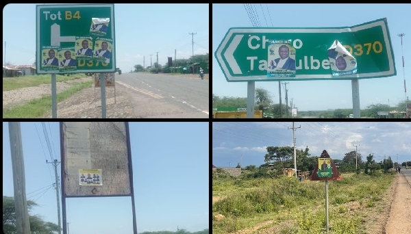 A photo collage of KeNHA road signs 