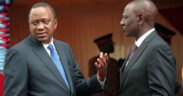 President Uhuru Kenyatta (left) chats with his deputy William Ruto during a past public function in Nairobi. PHOTO | FILE
