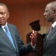 President Uhuru Kenyatta (left) chats with his deputy William Ruto during a past public function in Nairobi. PHOTO | FILE