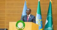 Kenyan President William Ruto speaking during a session on reforms ofr international financial institutions at the Africa-Caricom Summit, Addis Ababa, Ethiopia on September 7, 2025. PHOTO/PCS.