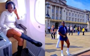 Akothee poses for photos at Buckingham Palace, UK/ PHOTO/Akothee FB.