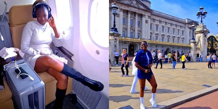 Akothee poses for photos at Buckingham Palace, UK/ PHOTO/Akothee FB.