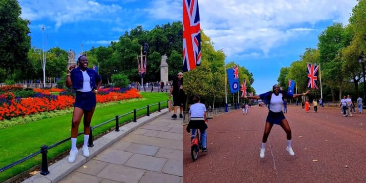 Akothee poses for photos at Buckingham Palace, UK/ PHOTO/Akothee FB.