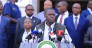 Nairobi City County Governor Johnson Sakaja during a press briefing on September 8, 2025. PHOTO/Sakaja WhatsApp Channel