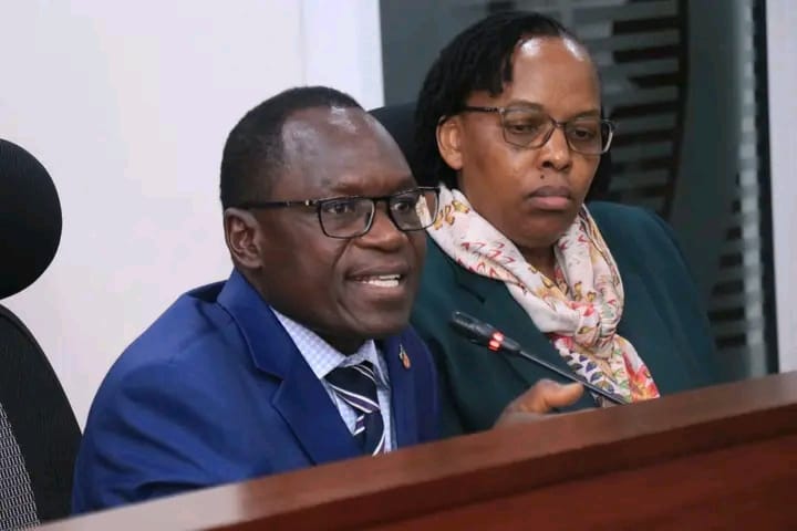 Broadcasting PS Stephen Isaboke appearing before PAC on September 9, 2025. PHOTO/Parliament.