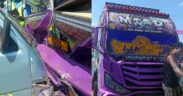 George Ruto's matatu "Mood" involved in a minor collision in Eldoret. PHOTO/ City Mirror.