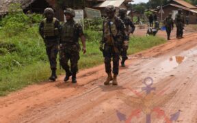 KDF troops patrolling the streets of DRC. PHOTO/KDF.