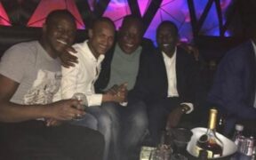 mbakassi East MP Babu Owino drinking with Nick Ruto. PHOTO/ UGC.