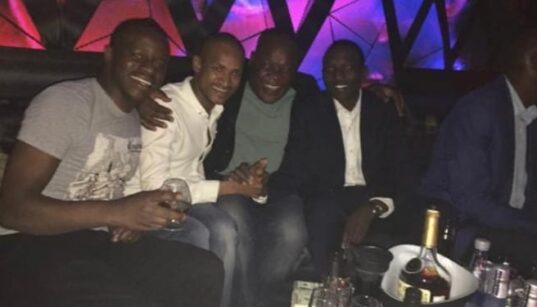 mbakassi East MP Babu Owino drinking with Nick Ruto. PHOTO/ UGC.