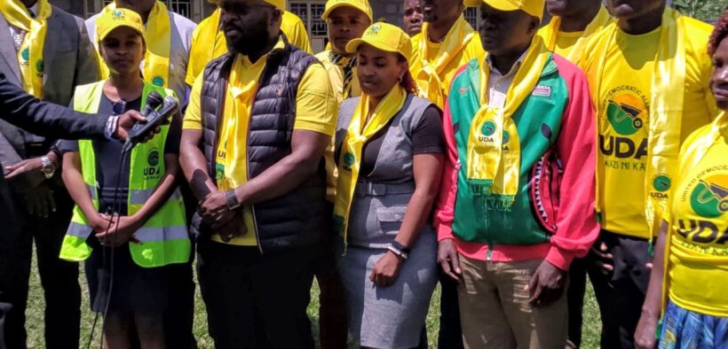 A section of Malava leaders under UDA umbrella during a past media briefing. PHOTO/ Mulembe News, website.