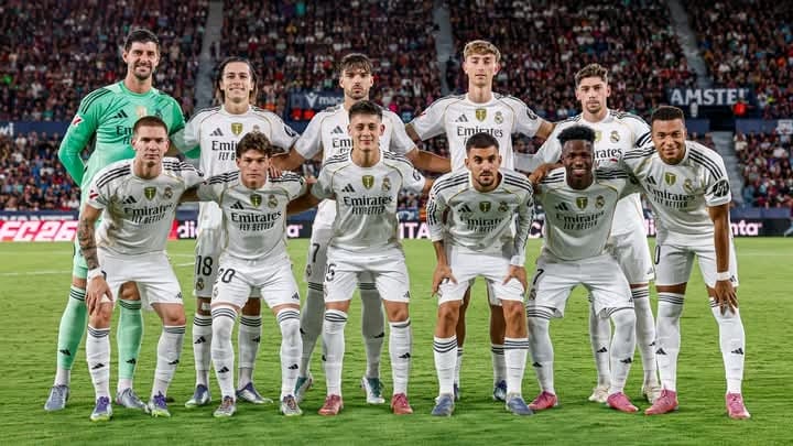 Real Madrid starting XI for a past La Liga match. PHOTO/Real Madrid Facebook.
